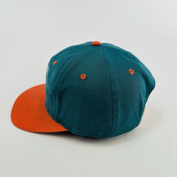 Vintage Miami Dolphins Hat Cap SnapBack Logo 7 90’s NFL Blue Orange - Picture 3 of 7